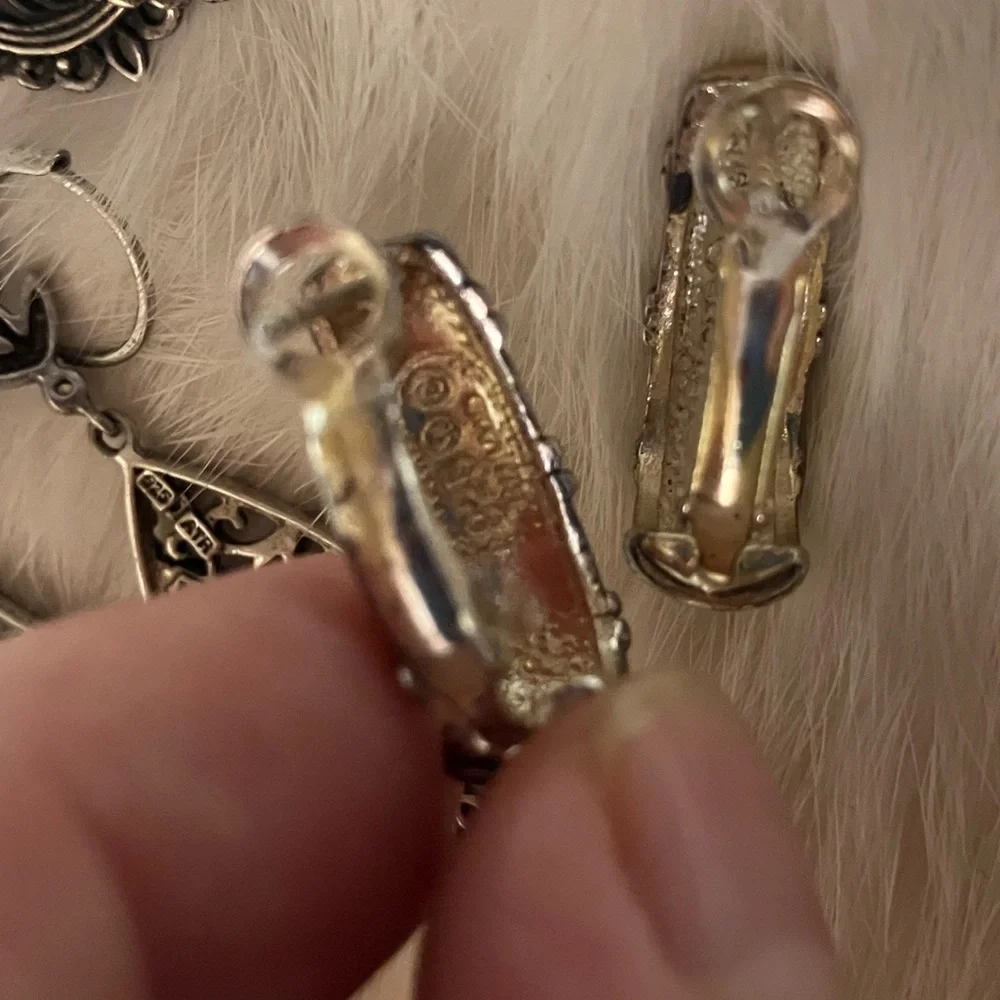 Sterling Silver Earring Lot-3 Pairs